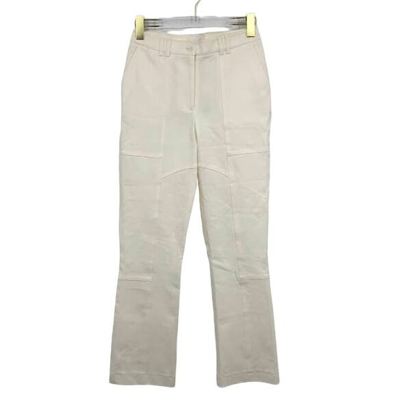 Jonathan Simkhai Jesslyn Pants 2 High Rise Straight Pockets Cotton Blend NWT - Picture 4 of 7